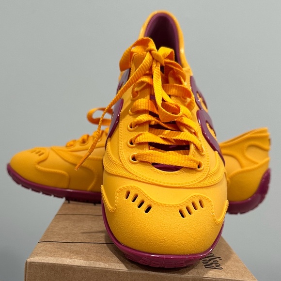 NWTB Melissa One of A Kind “Motion” Yellow and Purple Rubber Sneakers. Size 9US - Picture 5 of 10